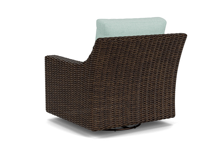 Lloyd Flanders - Mesa Swivel Glider Lounge Chair In Pecan Finish With Demo Mist Fabric - 298091086066 view 2