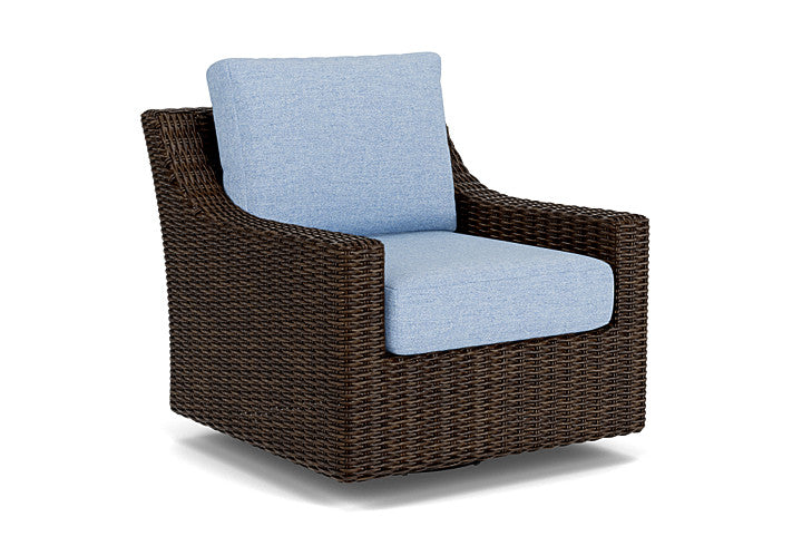 Lloyd Flanders - Mesa Swivel Glider Lounge Chair In Pecan Finish With Demo Skyway Fabric - 298091086065 view 1