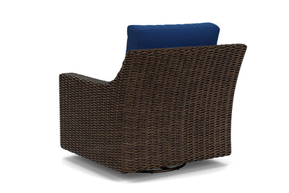 Lloyd Flanders - Mesa Swivel Glider Lounge Chair In Pecan Finish With Flagship Lapis Fabric - 2980910861813 view 2