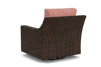 Lloyd Flanders - Mesa Swivel Glider Lounge Chair In Pecan Finish With Friendly Carnival Fabric - 2980910862043 view 2