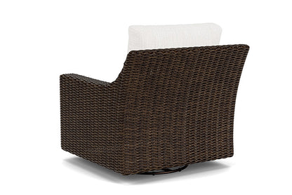 Lloyd Flanders - Mesa Swivel Glider Lounge Chair In Pecan Finish With Friendly Natural Fabric - 2980910862042 view 2