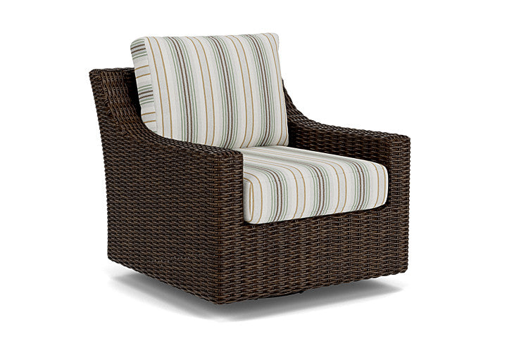 Lloyd Flanders - Mesa Swivel Glider Lounge Chair In Pecan Finish With Jansen Eucalyptus Fabric - 2980910862061 view 1