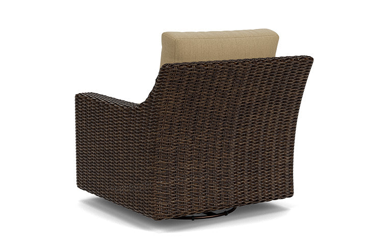 Lloyd Flanders - Mesa Swivel Glider Lounge Chair In Pecan Finish With Loveboat Saffron Fabric - 2980910862009 view 2