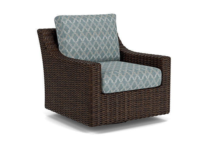 Lloyd Flanders - Mesa Swivel Glider Lounge Chair In Pecan Finish With Luna Mist Fabric - 2980910862070 view 1