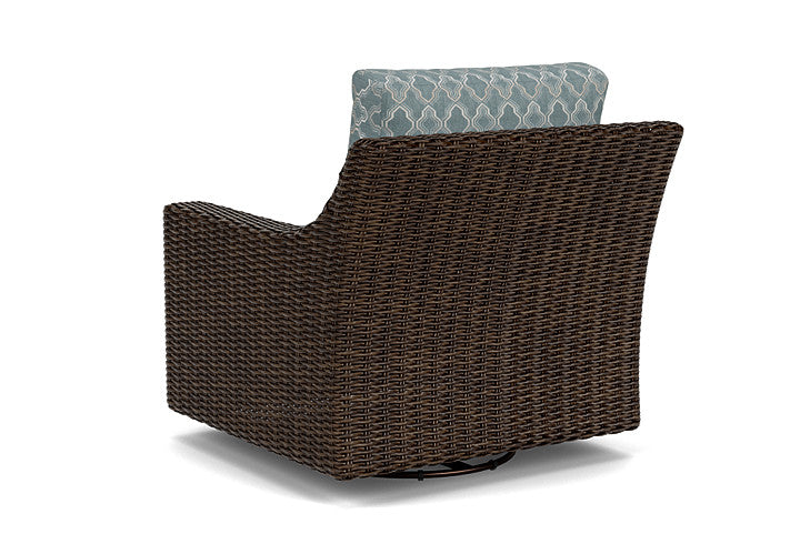 Lloyd Flanders - Mesa Swivel Glider Lounge Chair In Pecan Finish With Luna Mist Fabric - 2980910862070 view 2