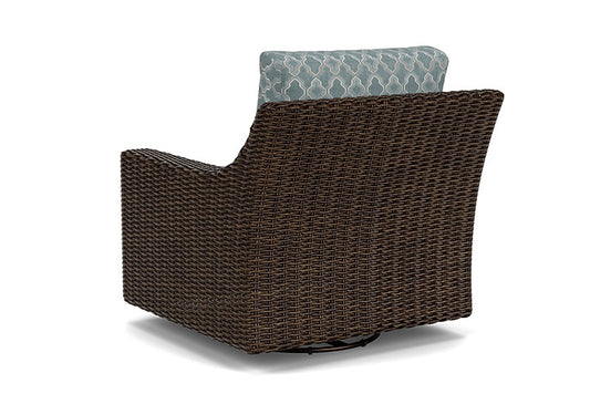 Lloyd Flanders - Mesa Swivel Glider Lounge Chair In Pecan Finish With Luna Mist Fabric - 2980910862070 view 2