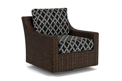 Lloyd Flanders - Mesa Swivel Glider Lounge Chair In Pecan Finish With Luna Onyx Fabric - 2980910862071 view 1