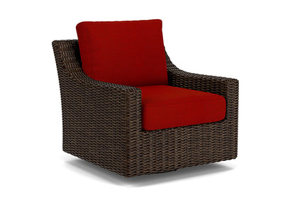 Lloyd Flanders - Mesa Swivel Glider Lounge Chair In Pecan Finish With Partyline Lollipop Fabric - 2980910862054 view 1