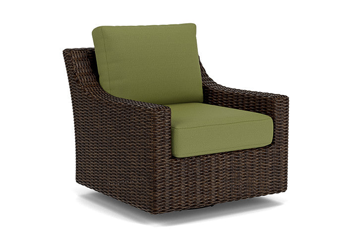 Lloyd Flanders - Mesa Swivel Glider Lounge Chair In Pecan Finish With Reflections Grass Fabric - 2980910862051 view 1