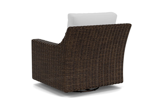 Lloyd Flanders - Mesa Swivel Glider Lounge Chair In Pecan Finish With Reflections Ice Fabric - 2980910862052 view 2