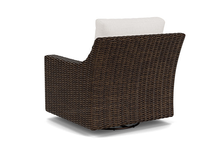 Lloyd Flanders - Mesa Swivel Glider Lounge Chair In Pecan Finish With Reflections Snow Fabric - 2980910862014 view 2