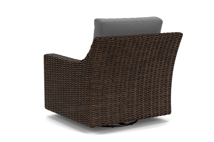 Lloyd Flanders - Mesa Swivel Glider Lounge Chair In Pecan Finish With Remy Graphite Fabric - 2980910862003 view 2