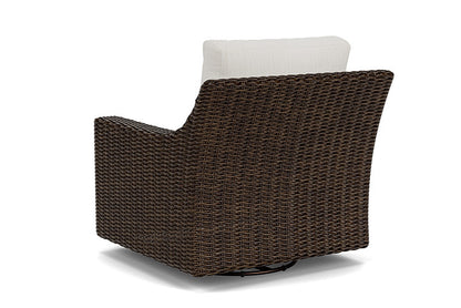 Lloyd Flanders - Mesa Swivel Glider Lounge Chair In Pecan Finish With Rollo Linen Fabric - 2980910862020 view 2