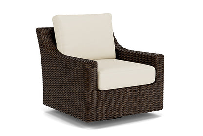 Lloyd Flanders - Mesa Swivel Glider Lounge Chair In Pecan Finish With Sailcloth Sailor Fabric - 298091086434 view 1