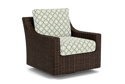 Lloyd Flanders - Mesa Swivel Glider Lounge Chair In Pecan Finish With Savannah Green Fabric - 2980910862064 view 1