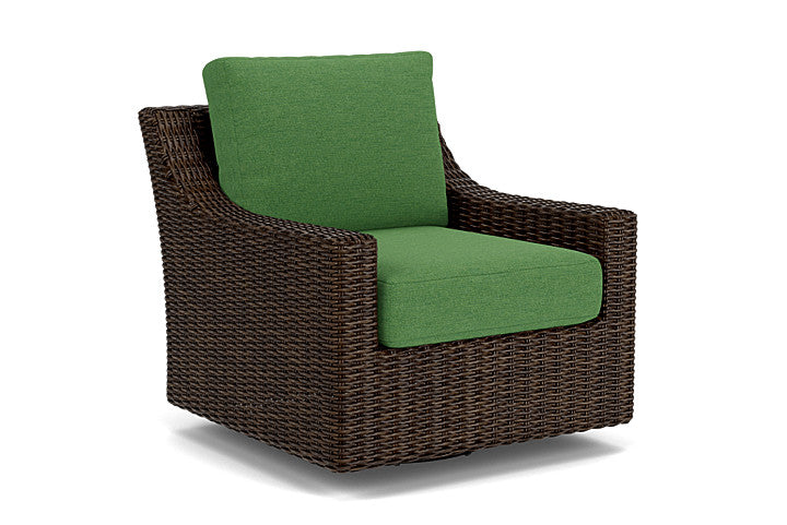 Lloyd Flanders - Mesa Swivel Glider Lounge Chair In Pecan Finish With Seadog Botanical Fabric - 2980910862066 view 1