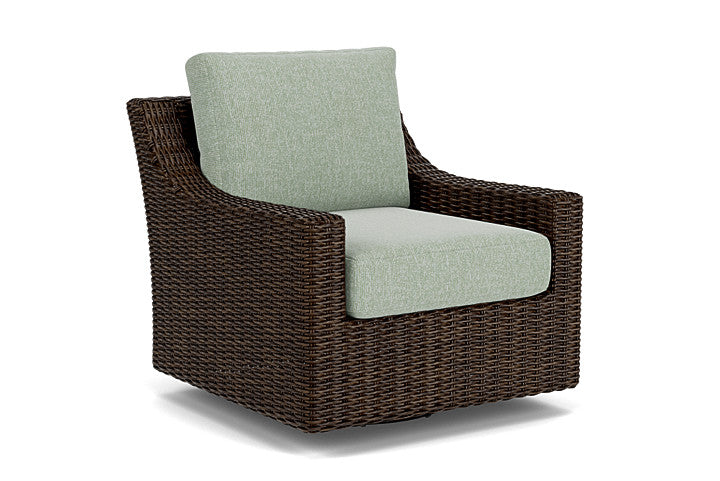 Lloyd Flanders - Mesa Swivel Glider Lounge Chair In Pecan Finish With Serene Spa Fabric - 2980910862031 view 1