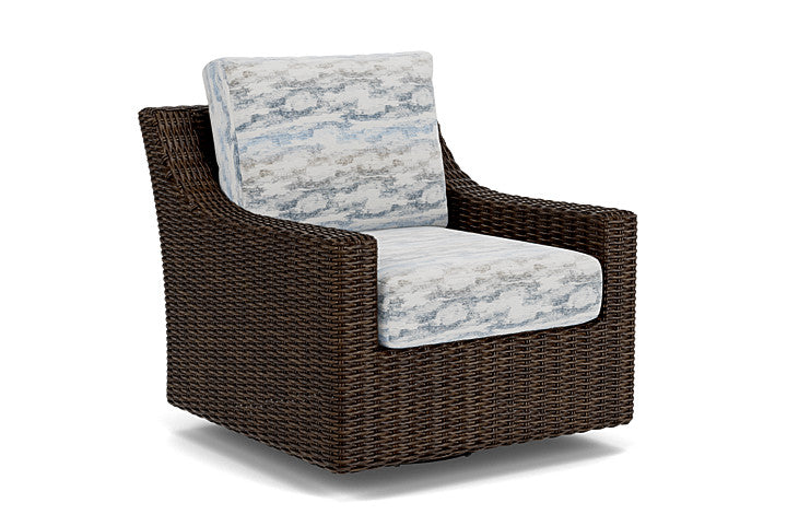 Lloyd Flanders - Mesa Swivel Glider Lounge Chair In Pecan Finish With Stratosphere Cloud Fabric - 2980910861966 view 1