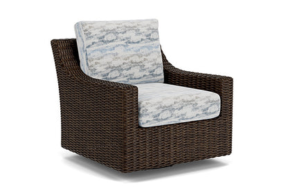 Lloyd Flanders - Mesa Swivel Glider Lounge Chair In Pecan Finish With Stratosphere Cloud Fabric - 2980910861966 view 1