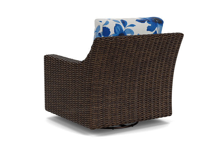 Lloyd Flanders - Mesa Swivel Glider Lounge Chair In Pecan Finish With Watercolor Blossom Capri Fabric - 298091086672 view 2