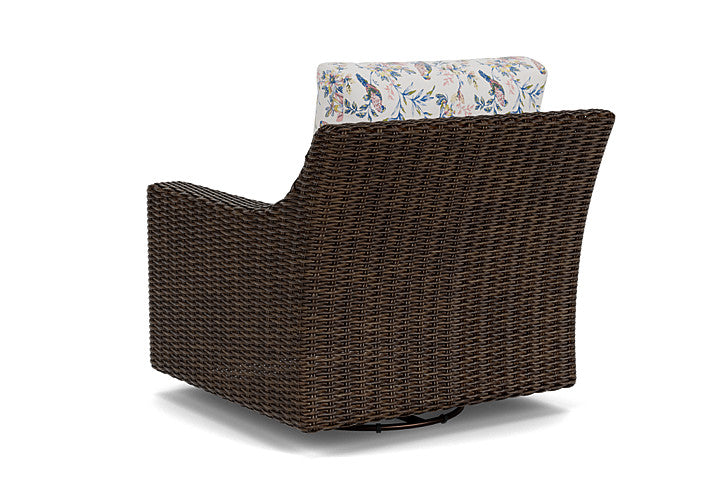 Lloyd Flanders - Mesa Swivel Glider Lounge Chair In Pecan Finish With Whimsical Bird Song Fabric - 2980910862080 view 2
