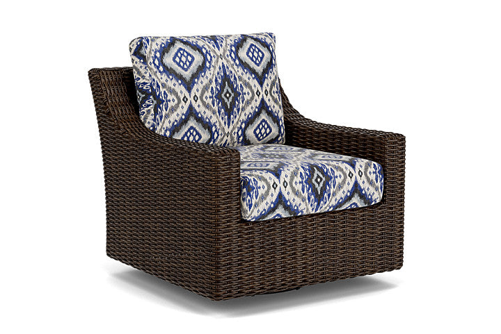 Lloyd Flanders - Mesa Swivel Glider Lounge Chair In Pecan Finish With Yoko Mediterranean Fabric - 298091086705 view 1