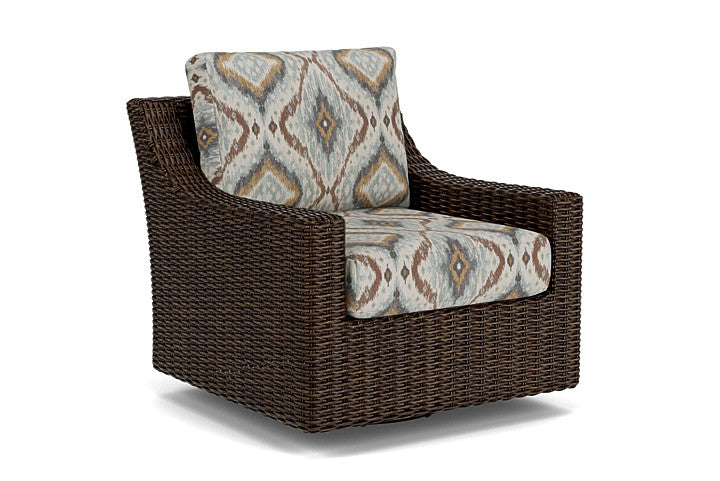 Lloyd Flanders - Mesa Swivel Glider Lounge Chair In Pecan Finish With Yoko Mist Fabric - 298091086727 view 1