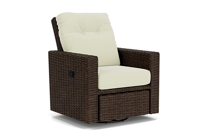 Lloyd Flanders - Mesa Swivel Glider Recliner In Pecan Finish With Bamboo Bay Meadow Fabric - 2980920862060 view 1