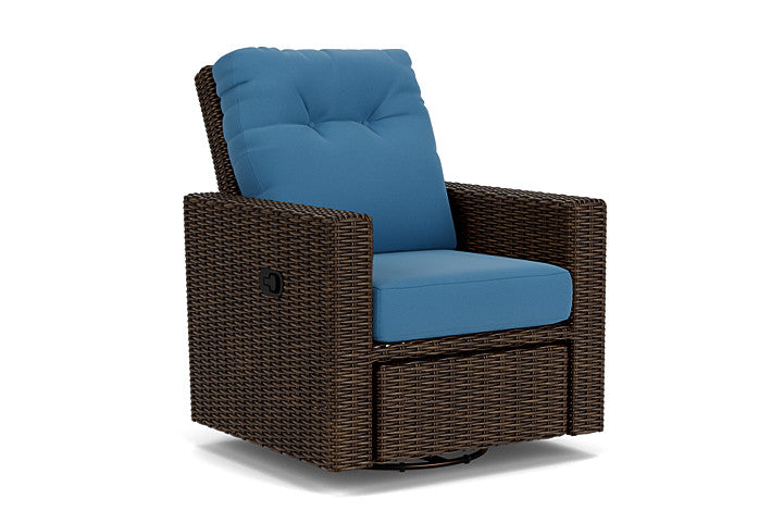 Lloyd Flanders - Mesa Swivel Glider Recliner In Pecan Finish With Bamboo Bay Sky Fabric - 2980920862007 view 1
