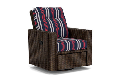 Lloyd Flanders - Mesa Swivel Glider Recliner In Pecan Finish With Berkely Hall Navy Fabric - 2980920862063 view 1