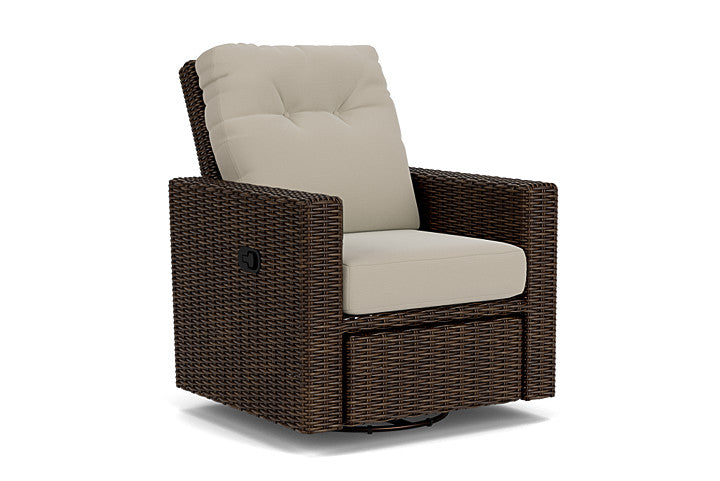 Lloyd Flanders - Mesa Swivel Glider Recliner In Pecan Finish With Callen Driftwood Fabric - 2980920862023 view 1