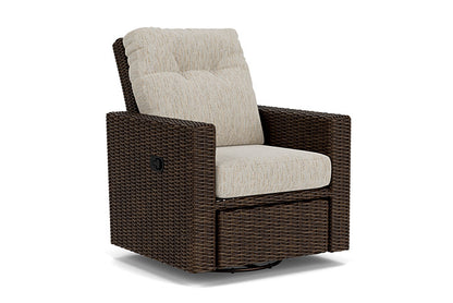 Lloyd Flanders - Mesa Swivel Glider Recliner In Pecan Finish With Charlotte Sparrow Fabric - 298092086183 view 1
