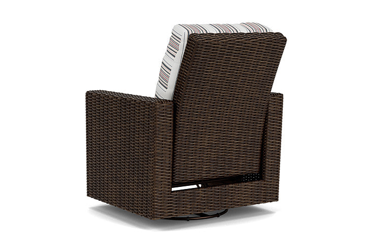 Lloyd Flanders - Mesa Swivel Glider Recliner In Pecan Finish With Deering Cadet Fabric - 2980920862047 view 2