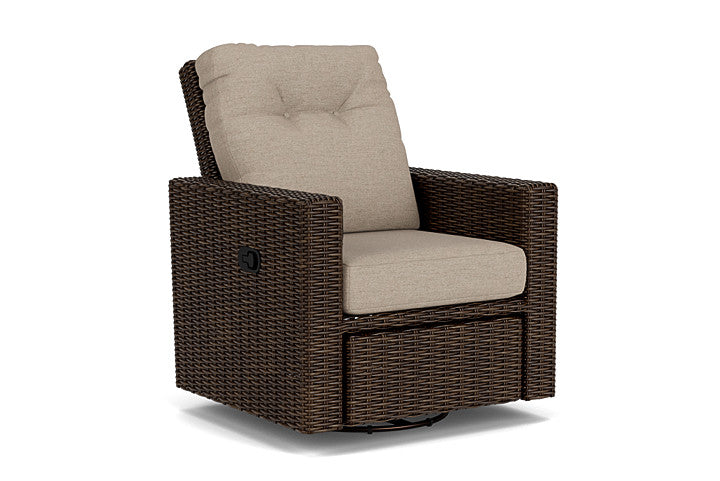 Lloyd Flanders - Mesa Swivel Glider Recliner In Pecan Finish With Demo Oatmeal Fabric - 298092086080 view 1