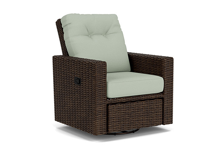 Lloyd Flanders - Mesa Swivel Glider Recliner In Pecan Finish With Fife Aruba Fabric - 298092086748 view 1