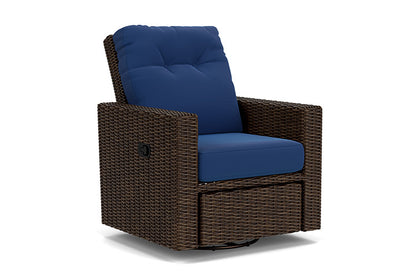 Lloyd Flanders - Mesa Swivel Glider Recliner In Pecan Finish With Flagship Lapis Fabric - 2980920861813 view 1