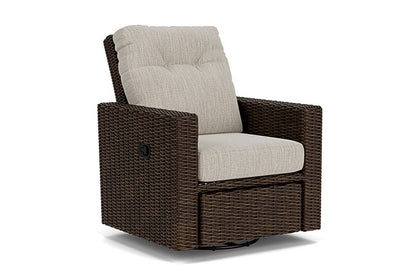 Lloyd Flanders - Mesa Swivel Glider Recliner In Pecan Finish With Friendly Flax Fabric - 2980920862026 view 1
