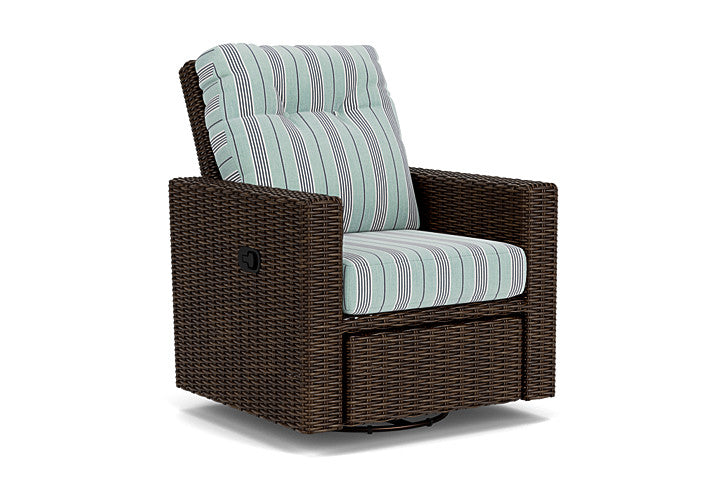 Lloyd Flanders - Mesa Swivel Glider Recliner In Pecan Finish With Hansen Seaglass Fabric - 2980920861926 view 1