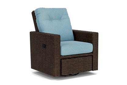 Lloyd Flanders - Mesa Swivel Glider Recliner In Pecan Finish With Leeds Light Blue Fabric - 2980920862058 view 1