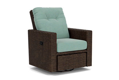Lloyd Flanders - Mesa Swivel Glider Recliner In Pecan Finish With Pavian Pool Fabric - 2980920862045 view 1