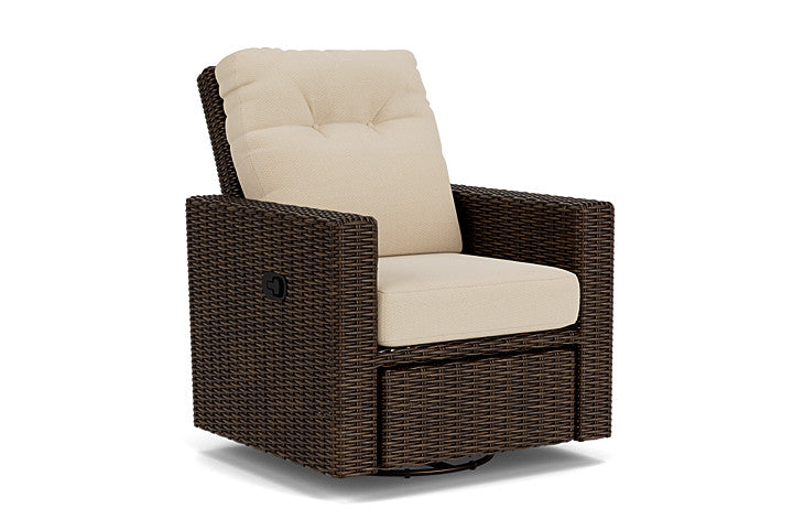 Lloyd Flanders - Mesa Swivel Glider Recliner In Pecan Finish With Raindrop Almond Fabric - 2980920862055 view 1