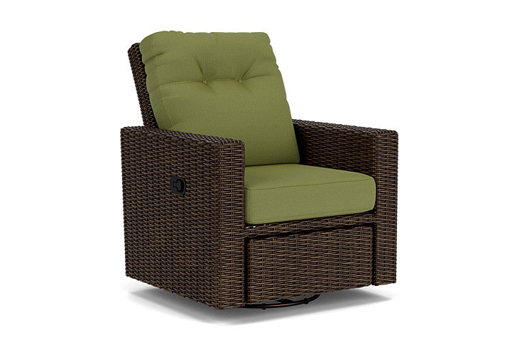 Lloyd Flanders - Mesa Swivel Glider Recliner In Pecan Finish With Reflections Grass Fabric - 2980920862051 view 1