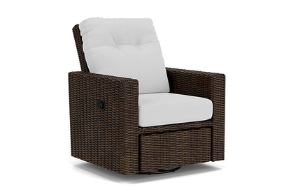 Lloyd Flanders - Mesa Swivel Glider Recliner In Pecan Finish With Reflections Ice Fabric - 2980920862052 view 1