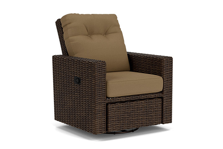 Lloyd Flanders - Mesa Swivel Glider Recliner In Pecan Finish With Reflections Straw Fabric - 2980920862053 view 1