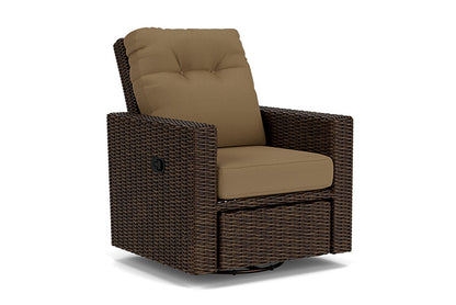 Lloyd Flanders - Mesa Swivel Glider Recliner In Pecan Finish With Reflections Straw Fabric - 2980920862053 view 1