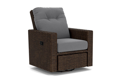 Lloyd Flanders - Mesa Swivel Glider Recliner In Pecan Finish With Remy Graphite Fabric - 2980920862003 view 1