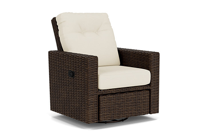 Lloyd Flanders - Mesa Swivel Glider Recliner In Pecan Finish With Sailcloth Sailor Fabric - 298092086434 view 1