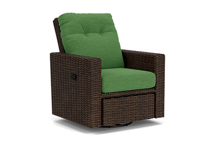 Lloyd Flanders - Mesa Swivel Glider Recliner In Pecan Finish With Seadog Botanical Fabric - 2980920862066 view 1