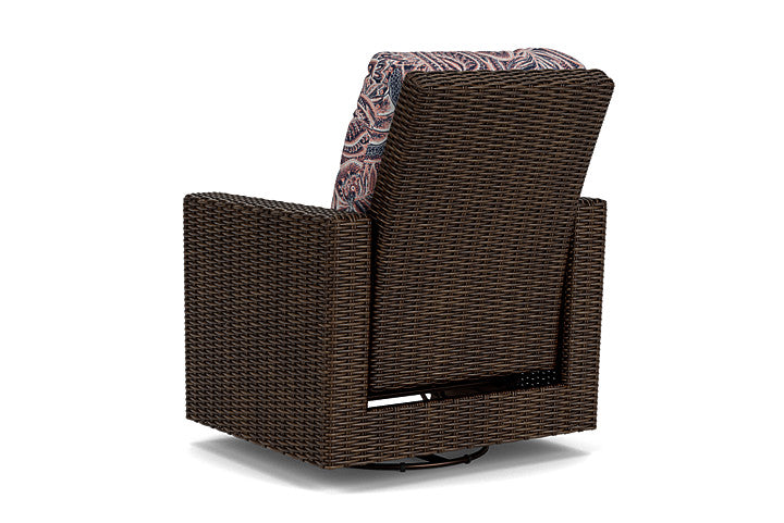Lloyd Flanders - Mesa Swivel Glider Recliner In Pecan Finish With Sensiblity Splendor Fabric - 2980920862082 view 2