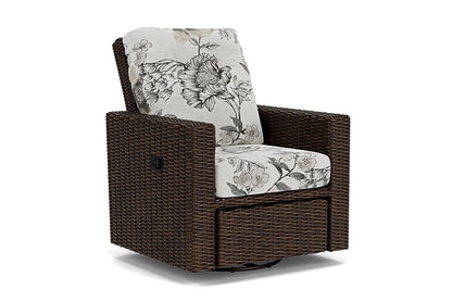 Lloyd Flanders - Mesa Swivel Glider Recliner In Pecan Finish With Serena Floral Dove Fabric - 2980920862077 view 1